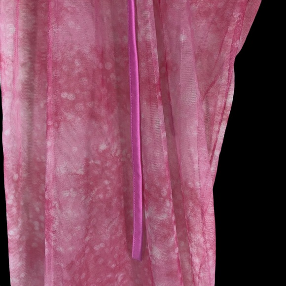 Sheer Swimsuit Coverup Pants; Sexy Sheer Pink Pants Tie Front See Thru SZ S - Picture 6 of 7